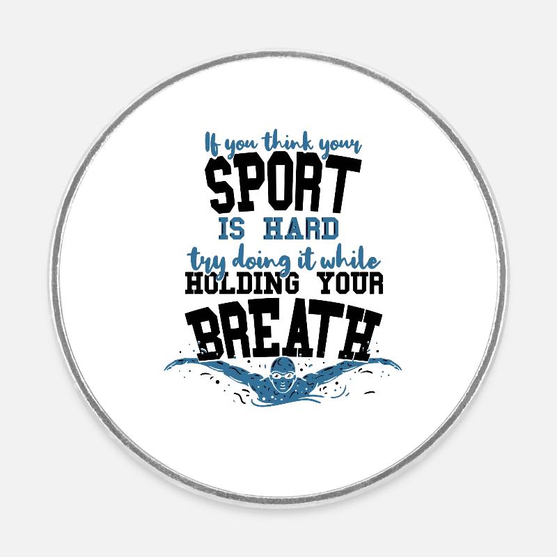 Natation Cadeau de natation - Magnet rond - blanc