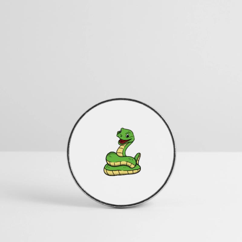 Cute Snake Python Round  fridge magnet