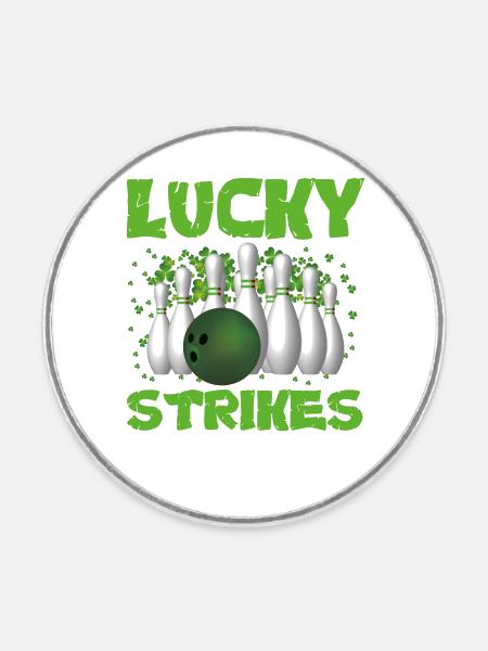 Lucky Strikes Bowling Team - Runder Kühlschrankmagnet - Weiß