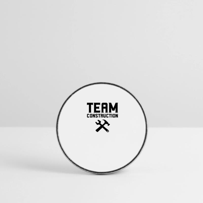 Team construction site construction work occupation construction workers construction Round  fridge magnet