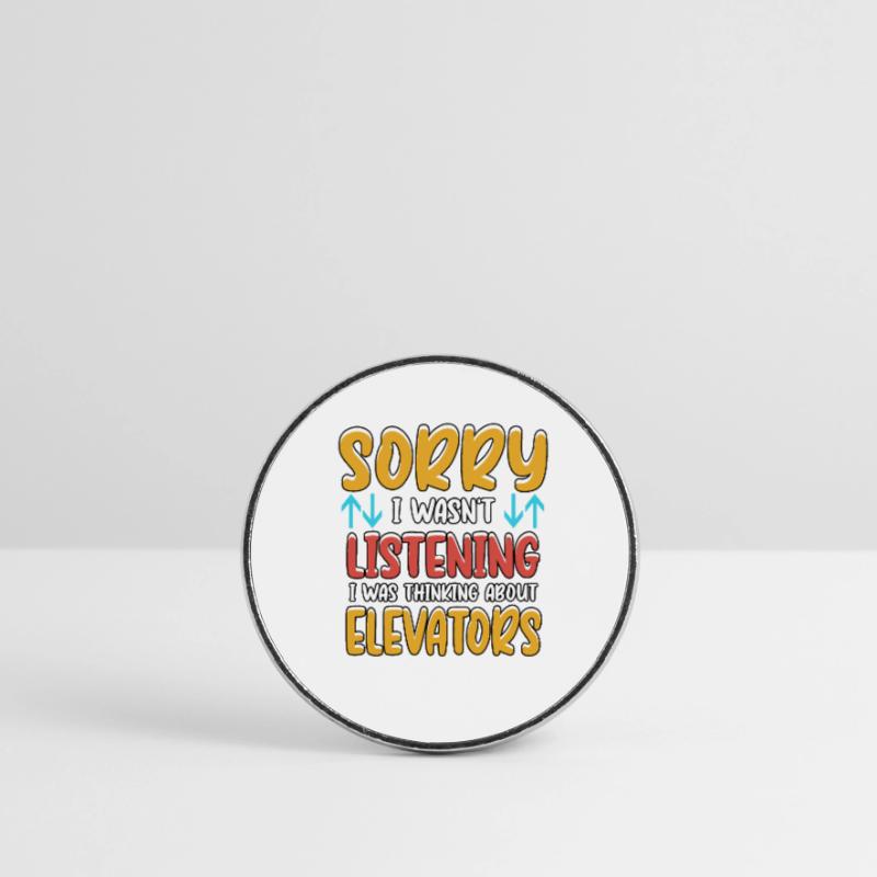 Elevator Fitter Mechatronics Elevator Profession Gift Round  fridge magnet