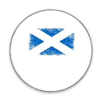 Scotland Flag - Round  fridge magnet - white - Front