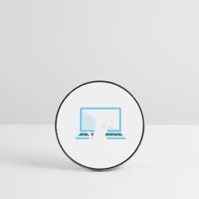 Cat as Programmer Coder Cat Owner Round  fridge magnet