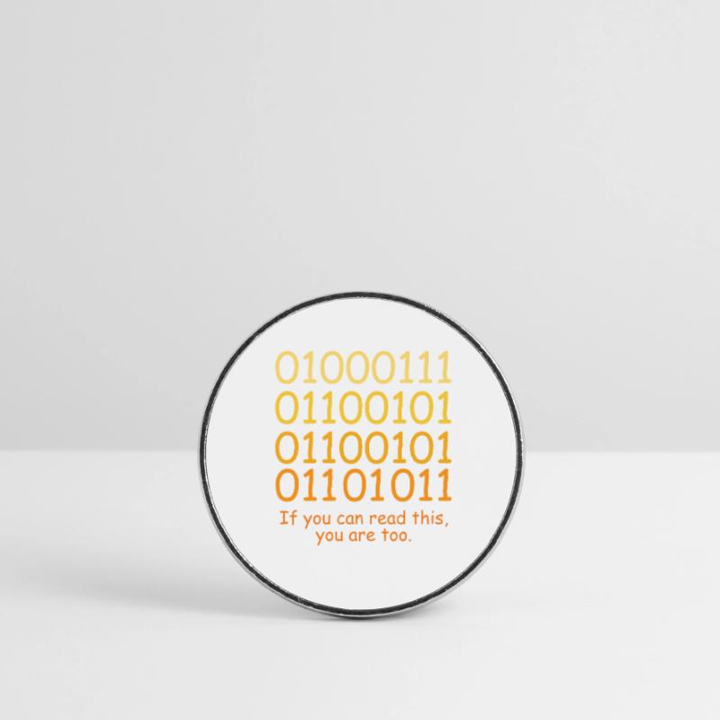 Conception de code binaire de code amusant pour les geeks nerds Magnet rond