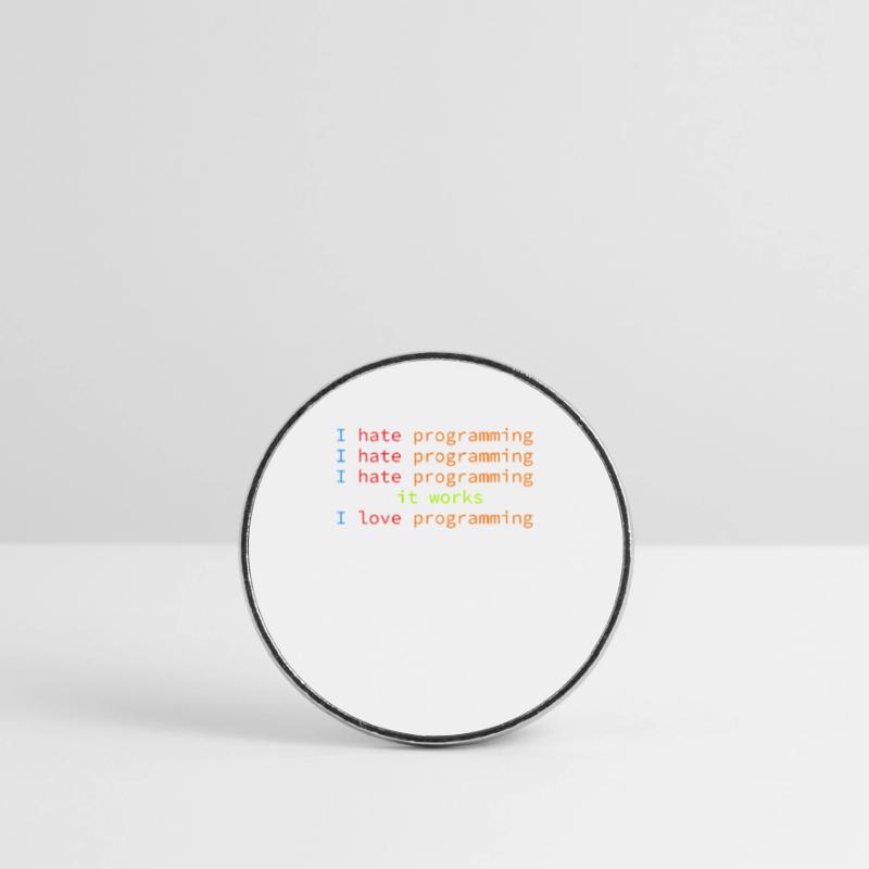 Code de débogage blague déteste programmer coder Magnet rond