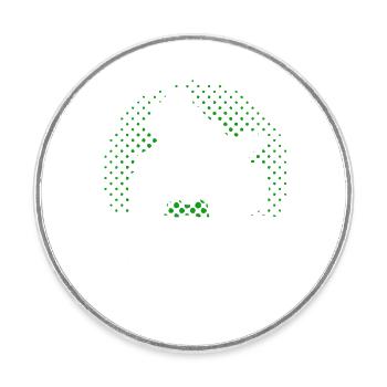 Quad ATV quad conduite tout-terrain quad conduite quad - Magnet rond - blanc - Devant