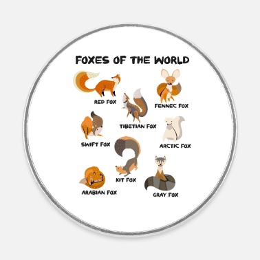 Foxes Of The World Cute Fox Animals Educational' Sticker | Spreadshirt