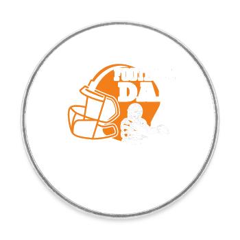 Football Papa Football Papa Papa Hommes - Magnet rond - blanc - Devant