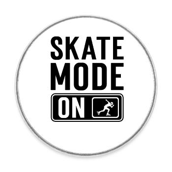 Roller skating - Round  fridge magnet - white - Front