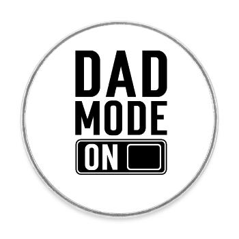 Papa werdender Vater Geschenk Spruch - Runder Kühlschrankmagnet - Weiß - Vorne