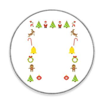 Trop chaud pour les pulls de Noël laids Drôles de Noël - Magnet rond - blanc - Devant