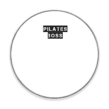 Pilates - Patron de Pilates - Magnet rond - blanc - Devant