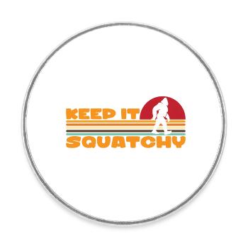 Bigfoot Sasquatch Yeti - Runder Kühlschrankmagnet - Weiß - Vorne