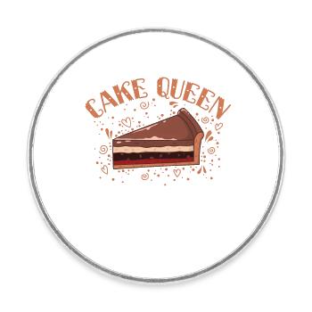 Cake Queen Pastries Bake Cake Confectionery - Round  fridge magnet - white - Front