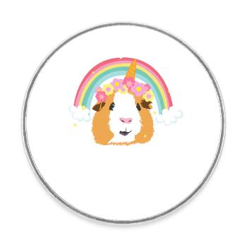 Cochons d’Inde Propriétaire d’animaux I Licorne I Cochon d’Inde I - Magnet rond - blanc - Devant