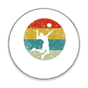 volleyball - Round  fridge magnet - white - Front