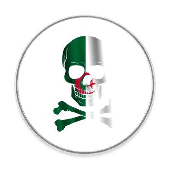 Algeria Flag - Round  fridge magnet - white - Front