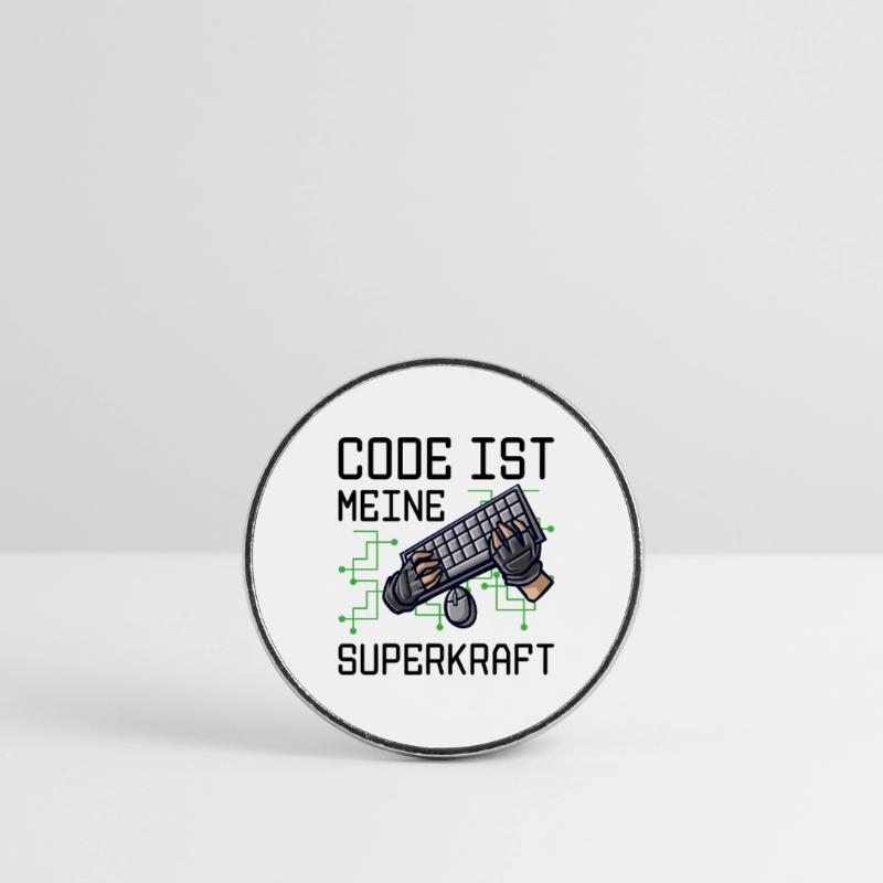 Code Ist Meine Superkraft Software Entwickler Code Runder Kühlschrankmagnet