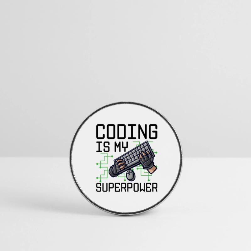 Coding Is My Superpower Programming Coder Computer Runder Kühlschrankmagnet