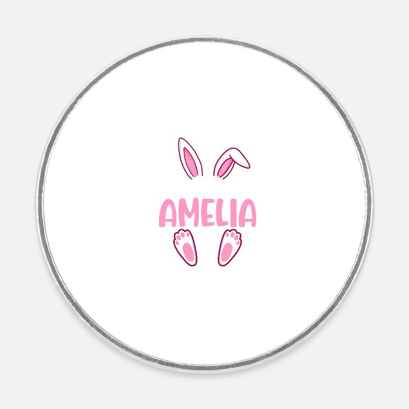 AMELIA Easter - Round  fridge magnet - white