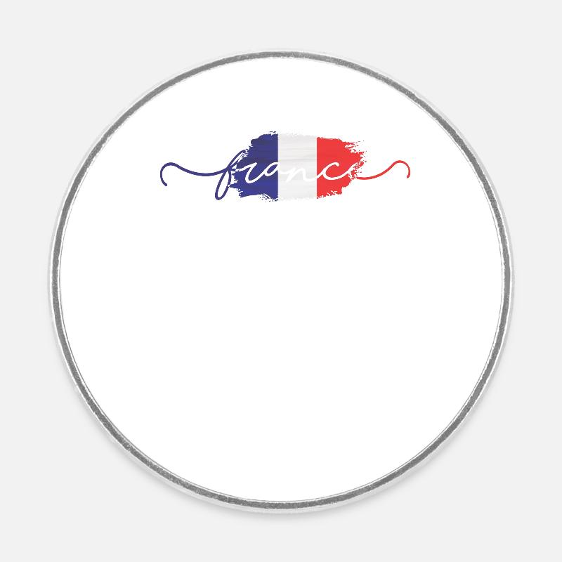 Paris - Round fridge magnet - white