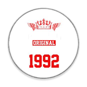 1992 limited edition - Round  fridge magnet - white - Front