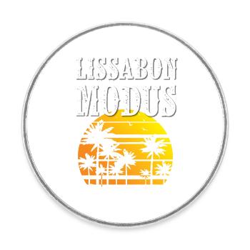 Lisbon Mode - Round  fridge magnet - white - Front