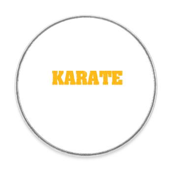 Eat Sleep Karate Repeat Funny Kampfsportarten - Runder Kühlschrankmagnet - Weiß - Vorne