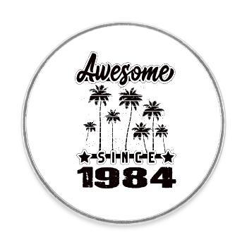 Awesome Since 1984 - Runder Kühlschrankmagnet - Weiß - Vorne