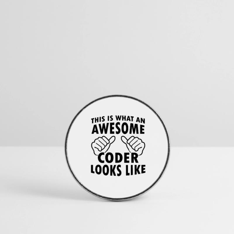 This Is What An Awesome Coder Looks Like Programmi Runder Kühlschrankmagnet