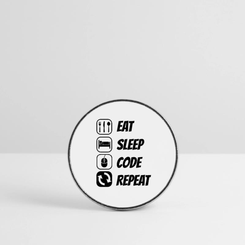 Eat Sleep Code Repeat Coder Programmer Software De Runder Kühlschrankmagnet