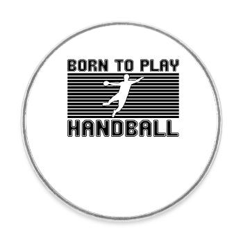 Handball - Round  fridge magnet - white - Front