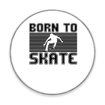 skating - Round  fridge magnet - white - Front