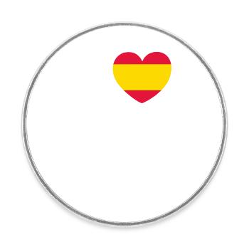 I love Mallorca tolle Insel und Stadt in Spanien - Runder Kühlschrankmagnet - Weiß - Vorne