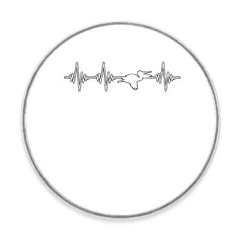 Pelikan Heartbeat - Magnet rond - blanc - Devant