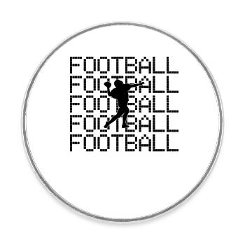 football rugby - Magnet rond - blanc - Devant