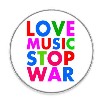 Stop war - Runder Kühlschrankmagnet - Weiß - Vorne