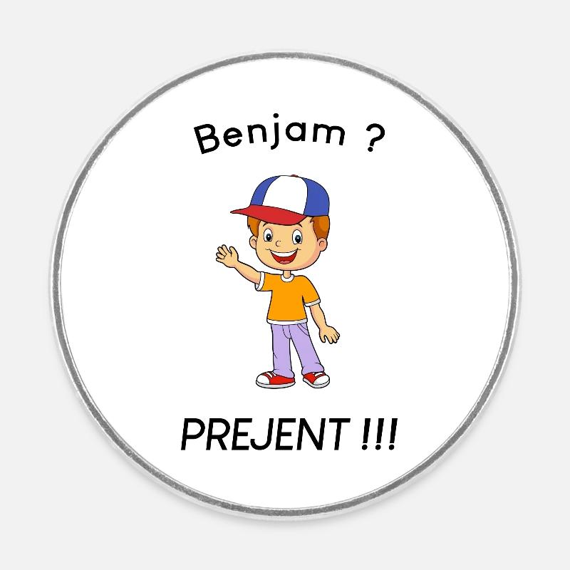 Benjam - Prank - Magnet rond - blanc