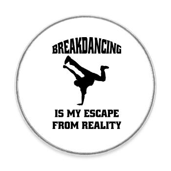 Breakdance Dance Sport Dancer Gift Dancing - Round  fridge magnet - white - Front