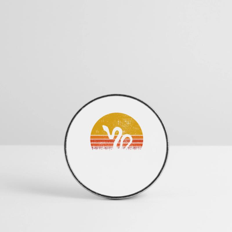 Snake Retro Reptile Python Gift idea Round  fridge magnet