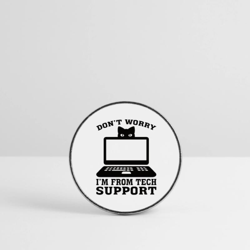 Technischer Support Computer Technik IT Software Runder Kühlschrankmagnet