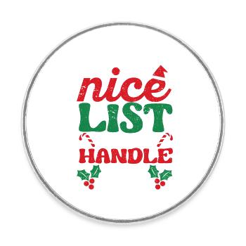 Xmas Santa Christmas Obviously, the - Round  fridge magnet - white - Front