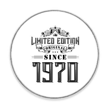 1970 limited edition - Round  fridge magnet - white - Front