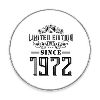 1972 limited edition - Round  fridge magnet - white - Front