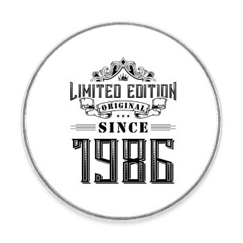 Édition limitée 1986 - Magnet rond - blanc - Devant