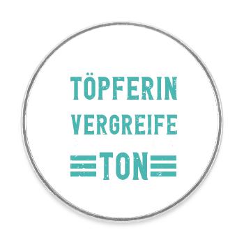 Töpfern - Runder Kühlschrankmagnet - Weiß - Vorne
