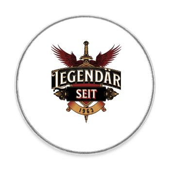 Geburtstag Legendär Seit 1963 Geschenk - Runder Kühlschrankmagnet - Weiß - Vorne