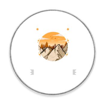 Le Massachusetts est sur ma liste Randonnée en montagne - Magnet rond - blanc - Devant