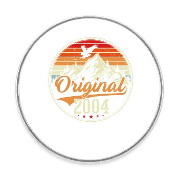 Original 2004 - Runder Kühlschrankmagnet - Weiß - Vorne