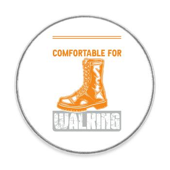 Motorcycle Slogan Boots - Round  fridge magnet - white - Front